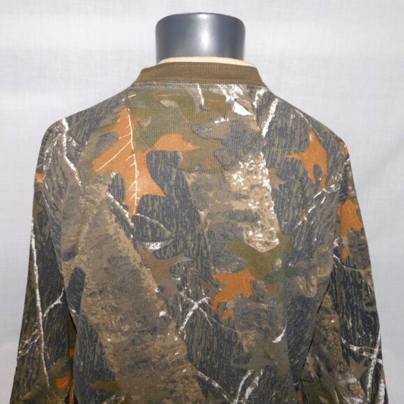 Canyon Guide Outfitters Mens XL Camo Camouflage Long Sleeve Waffle Henley Shirt - Picture 10 of 12